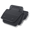 Tapis de sol en caoutchouc adapté pour Ford Mondeo V Hayon, Break, Berline (2014-2021) - tapis de voiture - noir - 4 pcs.
