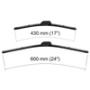 Balais d'essuie-glace de pare-brise adaptés pour Lexus LS IV Berline (2006-2017) - balais plat