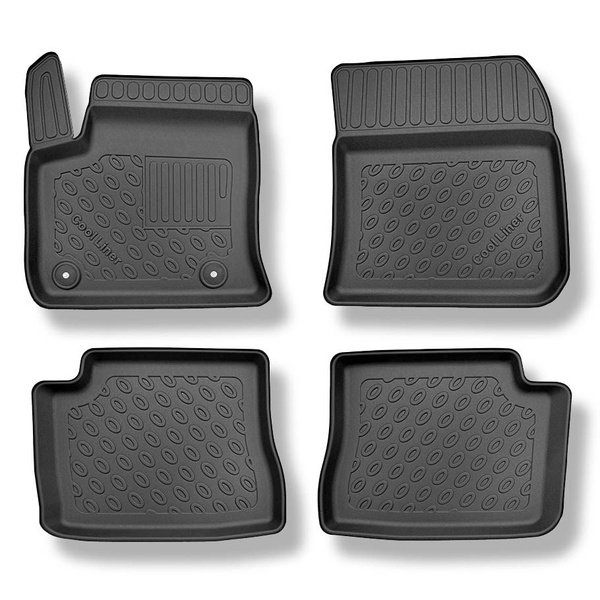 Tapis de sol en TPE adapté pour Opel Mokka-e SUV (02.2021-....) - tapis de voiture - noir