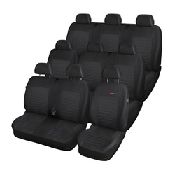 Housses de siège sur mesure adaptées pour Opel Vivaro Van (2001-2014) 9 places - housse siege voiture - couverture siege - E4