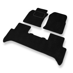Tapis de Sol Velours adapté pour Toyota Land Cruiser J120 SUV (2002-2009) - Premium tapis de voiture - noir