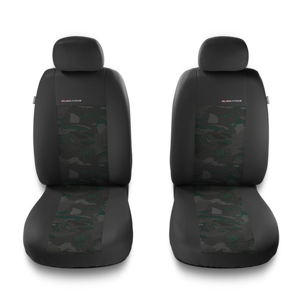 Housses de siège avant adaptées pour Seat Arosa I, II (1997-2004) - housse siege voiture universelles - couverture siege conducteur - 2UNE-GR