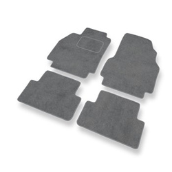 Tapis de Sol Velours adapté pour Renault Megane II Estate, Hayon, Cabriolet, Berline (2002-2008) - Premium tapis de voiture - gris