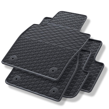 Tapis de sol en caoutchouc adapté pour Volkswagen T-Cross (2018-....) - tapis de voiture - noir