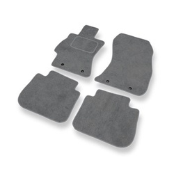 Tapis de Sol Velours adapté pour Subaru Forester IV SUV (2012-2018) - Premium tapis de voiture - gris