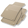 Tapis de sol en caoutchouc adapté pour Audi A4 B6 Avant, Cabriolet, Berline (2000-2006) - tapis de voiture - beige - 4 pcs.