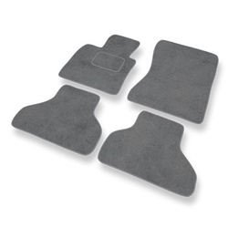 Tapis de Sol Velours adapté pour BMW X6 I E71 SAC (2008-2014) - Premium tapis de voiture - gris
