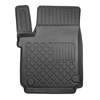 Tapis de sol en TPE adapté pour Volkswagen Amarok I Pick-Up (08.2010-05.2020) - cabine double - tapis de voiture - noir