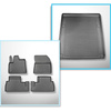 Kit tapis de coffre et tapis de voiture TPE pour: Peugeot Rifter Van (06.2018-....) - 5 places;long entraxe;aussi pour la version électrique