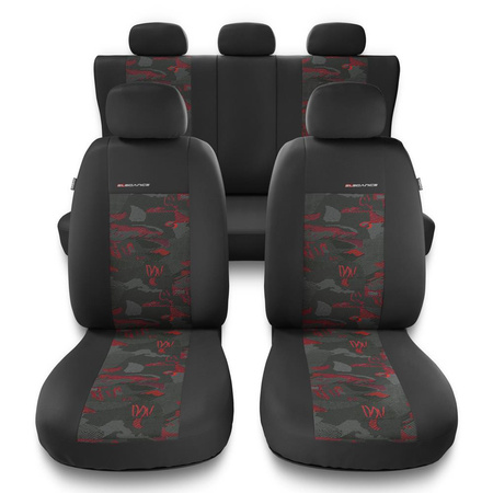 Housses de siège adaptées pour Peugeot 208 I, II (2012-....) - housse siege voiture universelles - couverture siege - UNE-RD