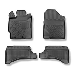 Tapis de sol en TPE adapté pour Toyota Yaris III Hayon (12.2015-10.2022) - version hybride - tapis de voiture - noir