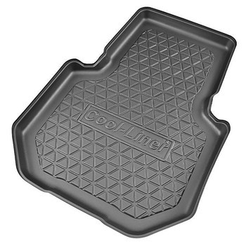 Tapis de coffre adapté pour Tesla Model S Liftback (07.2012-03.2015) - bac de coffre - protection de coffre voiture - coffre avant; entraînement 2 roues