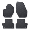 Tapis de sol en caoutchouc adapté pour Volvo XC60 I SUV (2008-2017) - tapis de voiture - noir - 4 pcs.