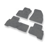 Tapis de Sol Velours adapté pour Peugeot Bipper Van (2009-2016) - Premium tapis de voiture - gris
