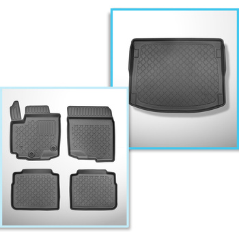 Kit tapis de coffre et tapis de voiture TPE pour: Suzuki S-Cross SUV (11.2021-..