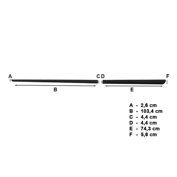 Plaques noires latérales de voiture Lexus GS 250 Berline (2012-....)