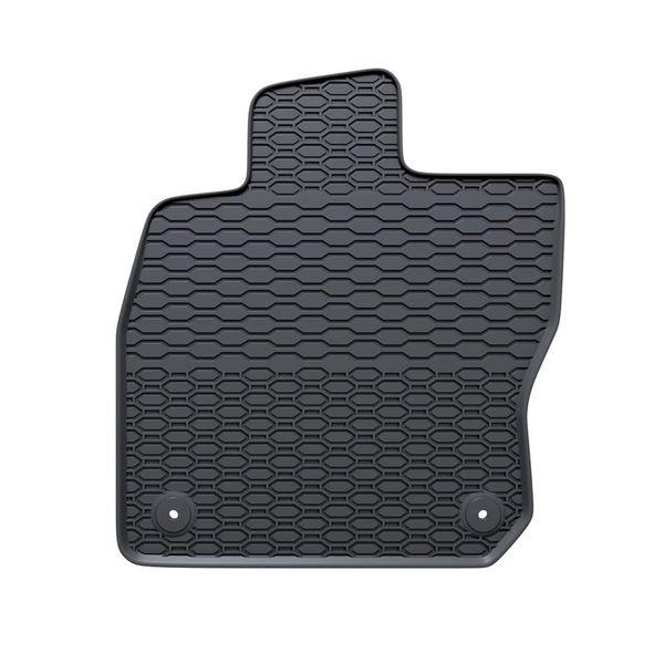 Tapis de sol en caoutchouc adapté pour Volkswagen Golf VIII eTSI MHEV SW (2020-....) - tapis de voiture - noir - 4 pcs.