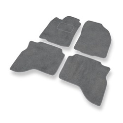 Tapis de Sol Velours adapté pour Mitsubishi Pajero Sport I SUV (1996-2008) - Premium tapis de voiture - gris