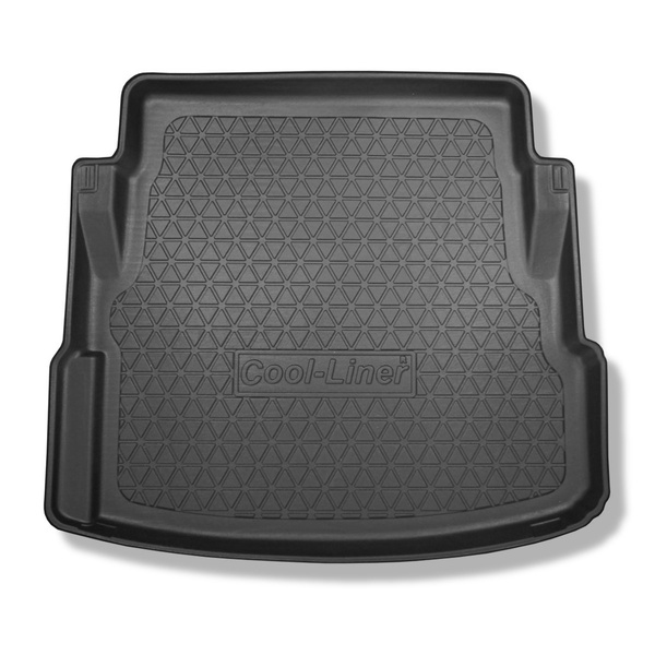 Tapis de coffre adapté pour Jaguar XE Berline (06.2015-2019) - bac de coffre - protection de coffre voiture - avec roue de secours à usage temporaire