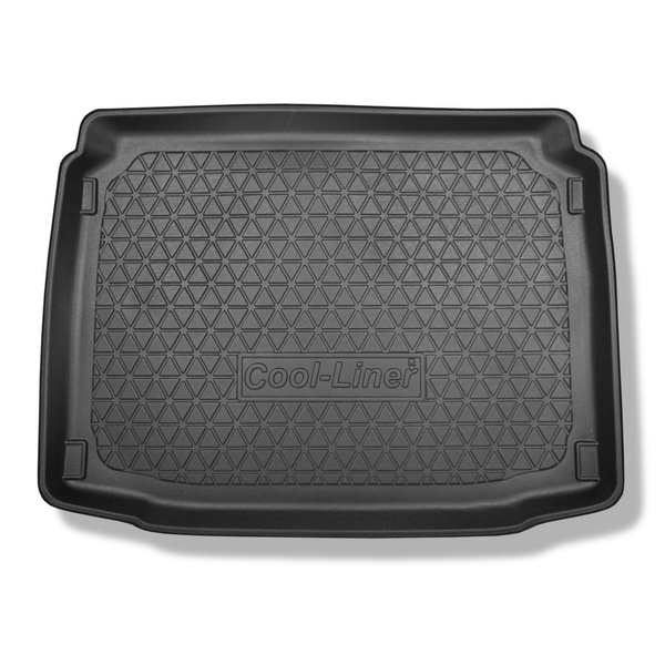 Tapis de coffre adapté pour Peugeot 308 II Hayon (08.2013-11.2021) - bac de coffre - protection de coffre voiture - coffre inférieur; avec roue de secours à usage temporaire ou kit de réparation