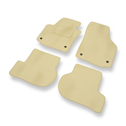 Tapis de Sol Velours adapté pour Seat Altea I Monospace (2004-2015) - Premium tapis de voiture - beige