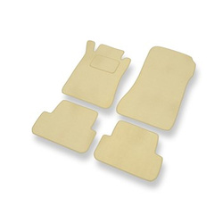 Tapis de Sol Velours adapté pour Mercedes-Benz CLK A209, C209 Coupé (2003-2009) - Premium tapis de voiture - beige