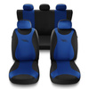 Housses de siège adaptées pour Peugeot 207 (2006-2013) - housse siege voiture universelles - couverture siege - TR-BL