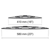 Balais d'essuie-glace de pare-brise adaptés pour Fiat Panda Hayon, Van (10.2003-12.2012) - balais standard