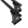 Barres de toit en acier adapté pour Peugeot 407 Berline (2004-2010) - Porte-Bagages de Voiture noir - points de montage - (suivant le modèle de voiture ils peuvent se situer à différents endroits)