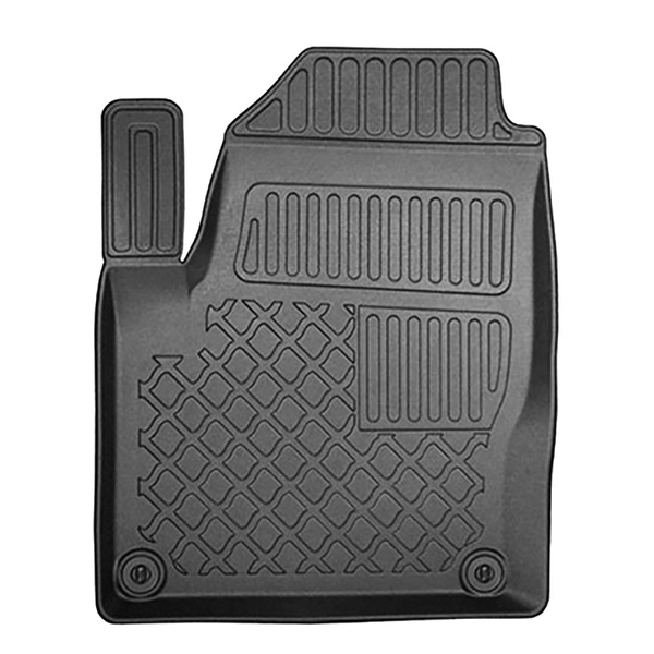 Tapis de sol en TPE adapté pour Ford Galaxy I Monospace (12.2015-10.2022) - 5 ou 7 sièges; sans la troisième rangée de sièges - tapis de voiture - noir