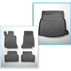 Kit tapis de coffre et tapis de voiture TPE PREMIUM pour: Mercedes-Benz Classe E W213 Berline (04.2016-07.2023) - sièges arrière à plat; non pour version Plug-in hybride; sans caisson de graves (soundsytem Burmester)