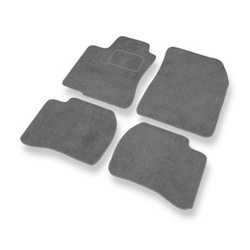 Tapis de Sol Velours adapté pour Mazda 323 V Coupé, Hayon, Berline (1994-1998) - Premium tapis de voiture - gris