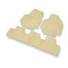 Tapis de Sol Velours adapté pour Fiat Scudo I (1995-2007) - Premium tapis de voiture - beige