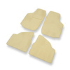 Tapis de Sol Velours adapté pour Opel Corsa C Hayon, Berline, Van (2000-2006) - Premium tapis de voiture - beige