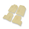 Tapis de Sol Velours adapté pour Peugeot 206 I Hayon, Cabriolet, Berline, SW (1998-2012) - Premium tapis de voiture - beige