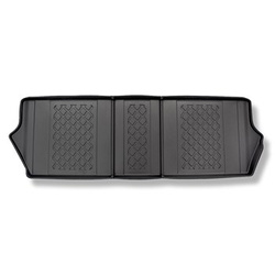 Tapis de sol en TPE adapté pour Mercedes-Benz Classe V W447 Van (06.2014-....) - Version compacte, Version longue et Version extra-longue; sièges coulissants sur les guides - tapis de voiture - noir