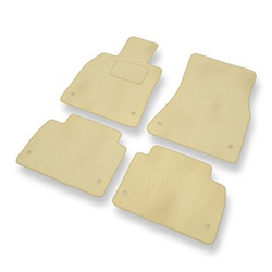 Tapis de Sol Velours adapté pour Lexus GS III Berline (2004-2012) - Premium tapis de voiture - beige