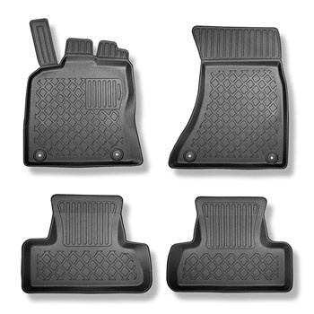 Tapis de sol en TPE adapté pour Audi Q5 I 8R SUV (11.2008-12.2016) - tapis de voiture - noir