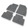 Tapis de Sol Velours adapté pour Opel Insignia I Liftback, Berline, Sports Tourer (2008-2017) - Premium tapis de voiture - gris