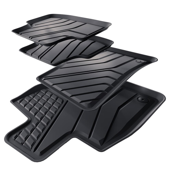 Tapis de sol en TPE adapté pour Cupra Ateca SUV (11.2018-....) - tapis de voiture - noir