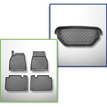 Kit tapis de coffre et tapis de voiture TPE pour: Tesla Model S 0 Coupé (01.2021