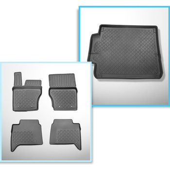 Kit tapis de coffre et tapis de voiture TPE pour: Land Rover Discovery V SUV (03