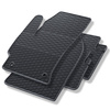Tapis de sol en caoutchouc adapté pour Toyota Corolla XII Break, Berline (2019-....) - tapis de voiture - noir - 4 pcs.