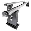 Barres de toit en aluminium adapté pour Fiat Doblo I Van (2000-2005) - Porte-Bagages de Voiture argent - points de montage - (suivant le modèle de voiture ils peuvent se situer à différents endroits)