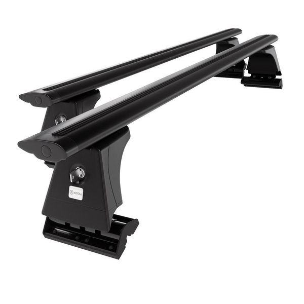 Barres de toit en aluminium adapté pour BMW 7 G11 Berline (2015-2022) - Porte-Bagages de Voiture noir - points de montage - (suivant le modèle de voiture ils peuvent se situer à différents endroits)