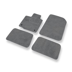 Tapis de Sol Velours adapté pour Renault Twingo II Hayon (2007-2014) - Premium tapis de voiture - gris