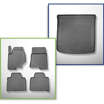 Kit tapis de coffre et tapis de voiture TPE pour: SsangYong Rexton II Y400 SUV (