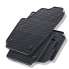Tapis de sol en caoutchouc adapté pour Seat Ibiza III Hayon (2002-2008) - tapis de voiture - noir - 4 pcs.