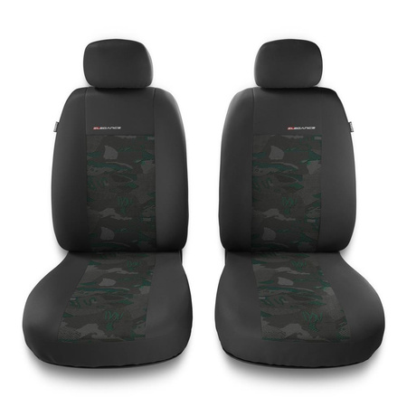 Housses de siège adaptées pour Peugeot 208 I, II (2012-....) - housse siege voiture universelles - couverture siege - 2UNE-GR