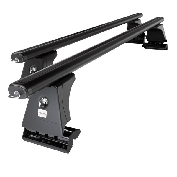 Barres de toit en aluminium adapté pour BMW 7 G11 Berline (2015-2022) - Porte-Bagages de Voiture noir - points de montage - (suivant le modèle de voiture ils peuvent se situer à différents endroits)